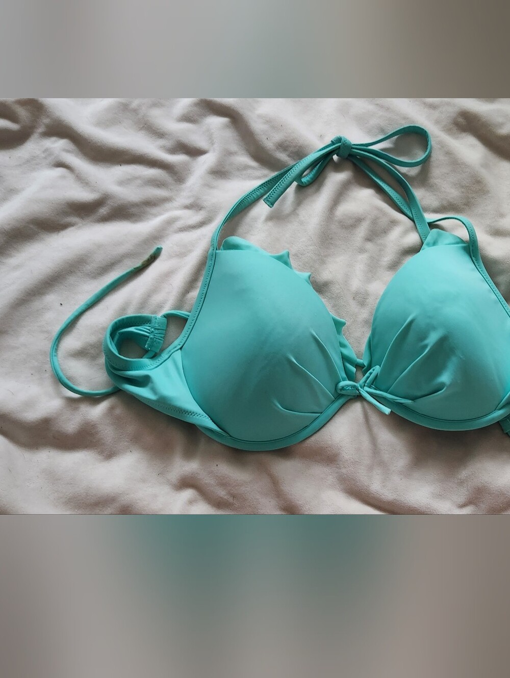 Women’s Aqua Teal Halter Bikini Top Victoria's Secret 36D
